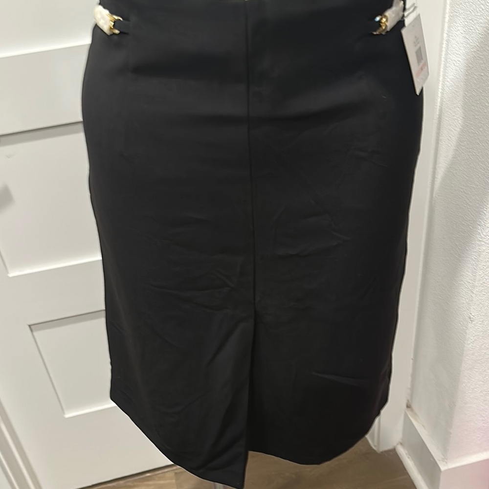Ellen Tracy Black Classic Pencil Skirt Size 10